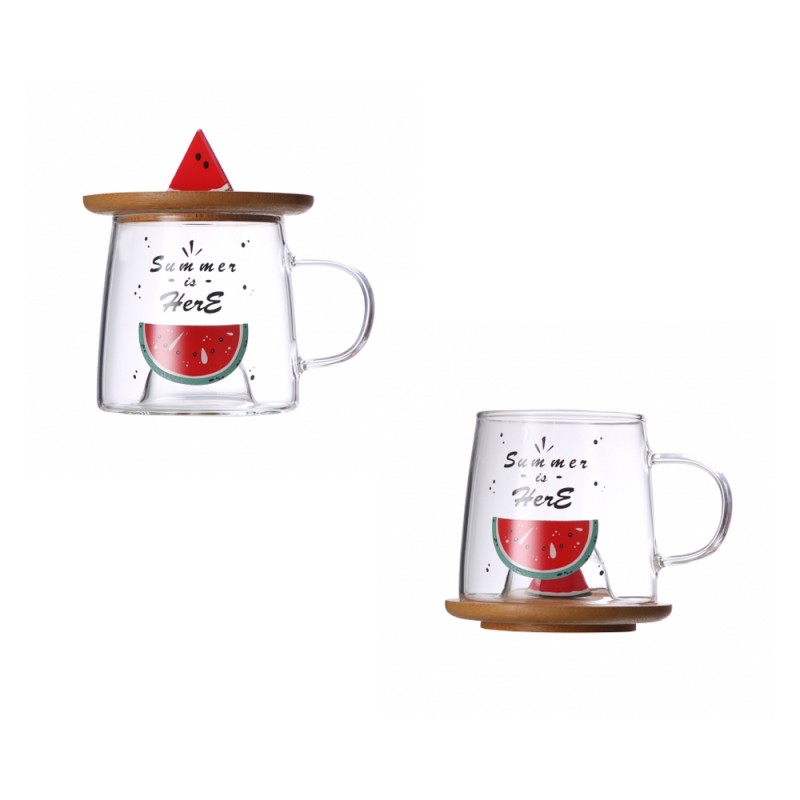 CANECA BOROSSILICATO COM BASE 3D MELANCIA 280ML REF: 223076 CANECA BOROSSILICATO COM BASE 3D MELANCIA 280ML REF: 223076