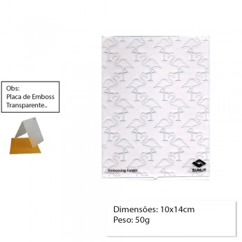 PLACA PARA EMBOSS MODELO FLAMINGOS PLACA PARA EMBOSS MODELO FLAMINGOS