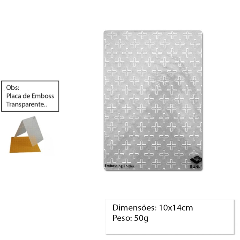 PLACA PARA EMBOSS MODELO SINAL DE MAIS
