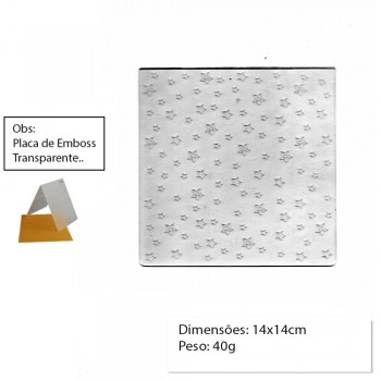 PLACA PARA EMBOSS MODELO ESTRELAS REF: 126240 PLACA PARA EMBOSS MODELO ESTRELAS REF: 126240