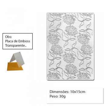 PLACA PARA EMBOSS MODELO CALÊNDULAS REF: 22745 PLACA PARA EMBOSS MODELO CALÊNDULAS REF: 22745