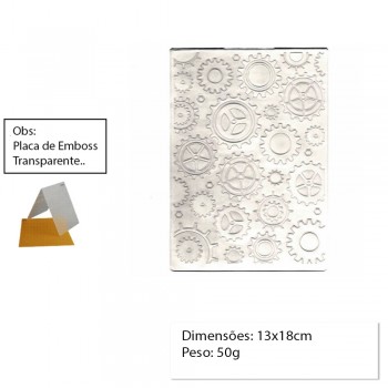 PLACA PARA EMBOSS MODELO ENGRENAGENS REF: 23021 PLACA PARA EMBOSS MODELO ENGRENAGENS REF: 23021
