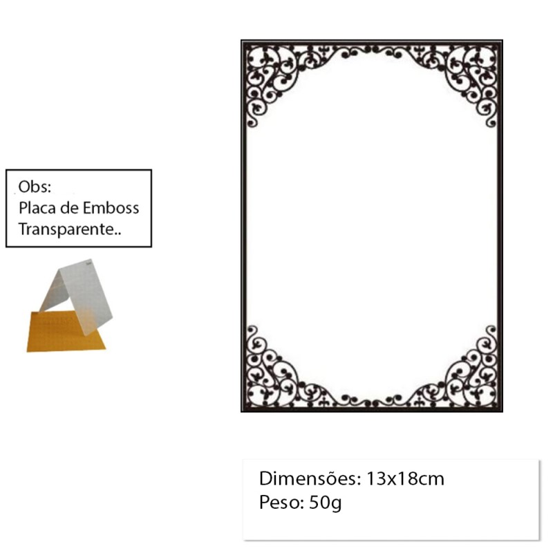 PLACA PARA EMBOSS MODELO MOLDURA REF: 23024 PLACA PARA EMBOSS MODELO MOLDURA REF: 23024