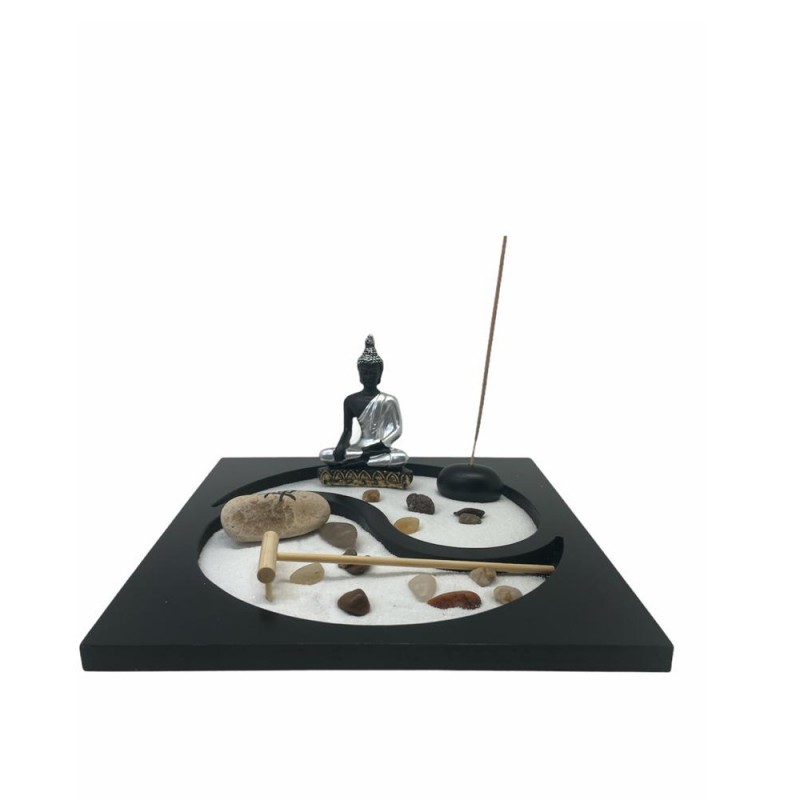 PORTA INCENSO DECORATIVO JARDIM ZEN EM RESINA REF: APHY173