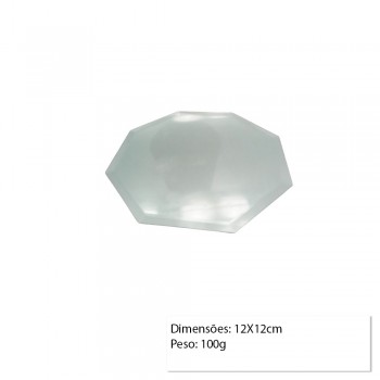OBJ VIDRO DEC.BANDEJA OCTAGONAL ESP.12X12X3,6  REF:YQD7839-3
