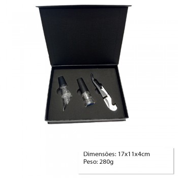 KIT 3 ACESSORIOS EM METAL PARA VINHO REF:AP36666-3SET KIT 3 ACESSORIOS EM METAL PARA VINHO REF:AP36666-3SET
