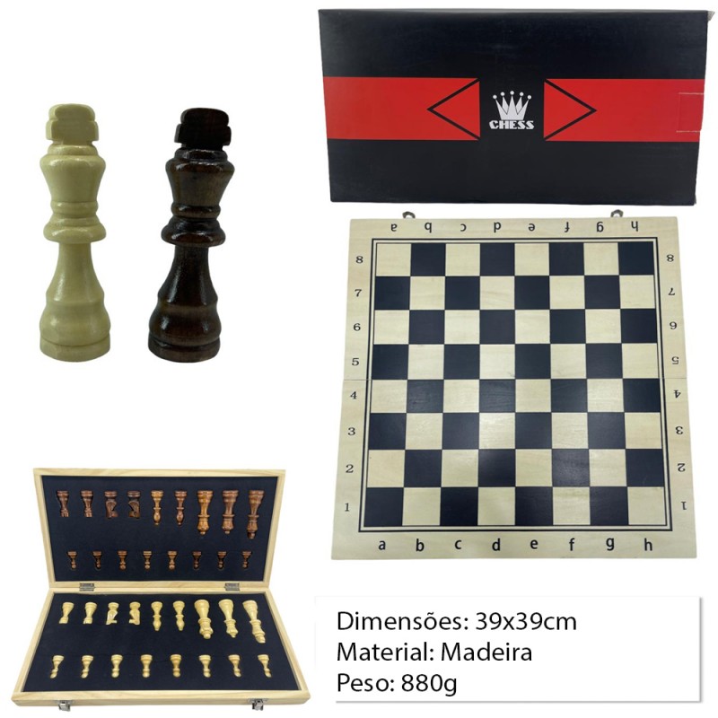 JOGO XADREZ MAD.C/32PCS REF:AP-W1104C JOGO XADREZ MAD.C/32PCS REF:AP-W1104C