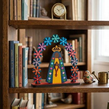 ENFEITE DECORATIVO MODELO ARCO FLORAL NOSSA SENHORA DE MADEIRA REF: 000126