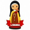 MINI ENFEITE DECORATIVO MODELO SANTA TERESINHA DE MADEIRA REF: 000165 MINI ENFEITE DECORATIVO MODELO SANTA TERESINHA DE MADEIRA REF: 000165
