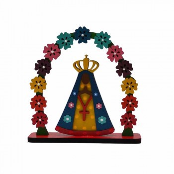MINI PLACA DECORATIVA MODELO NOSSA SENHORA ARCO EM MDF REF: 001588 MINI PLACA DECORATIVA MODELO NOSSA SENHORA ARCO EM MDF REF: 001588