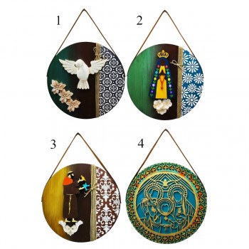 PENDENTES RELIGIOSOS DE MADEIRA MDF REF:003629 PENDENTES RELIGIOSOS DE MADEIRA MDF REF:003629