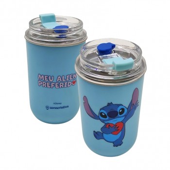 COPO NEO COM CANUDO MODELO STITCH NAMORADOS 300ML REF: 10025651 COPO NEO COM CANUDO MODELO STITCH NAMORADOS 300ML REF: 10025651