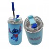 COPO NEO COM CANUDO MODELO STITCH NAMORADOS 300ML REF: 10025651