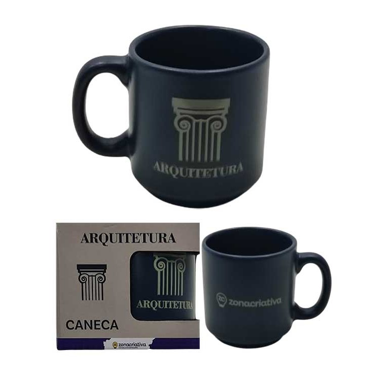 CANECA MINI TINA MODELO ARQUITETURA EM CERÂMICA 100ML REF: 10025837