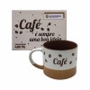 CANECA MODELO "CAFÉ É SEMPRE UMA BOA IDEIA" EM CERÂMICA 400ML REF: 10025868