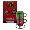 KIT DE CANECAS EMPILHAVEIS MODELO SUPER MARIO EM CERÂMICA 150ML REF: 10025946