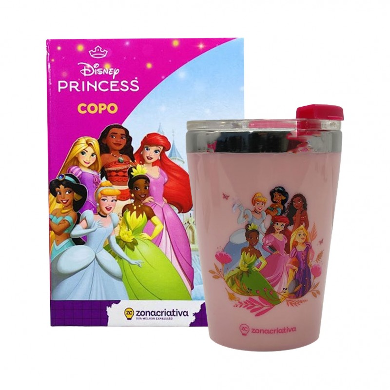 COPO DE VIAGEM MODELO PRINCESAS SEJA VOCÊ EM INOX 300ML REF: 10026057 COPO DE VIAGEM MODELO PRINCESAS SEJA VOCÊ EM INOX 300ML REF: 10026057