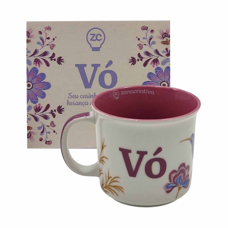 CANECA MODELO BORDADO DE VÓ EM CERÂMICA 350ML REF: 10026136 CANECA MODELO BORDADO DE VÓ EM CERÂMICA 350ML REF: 10026136