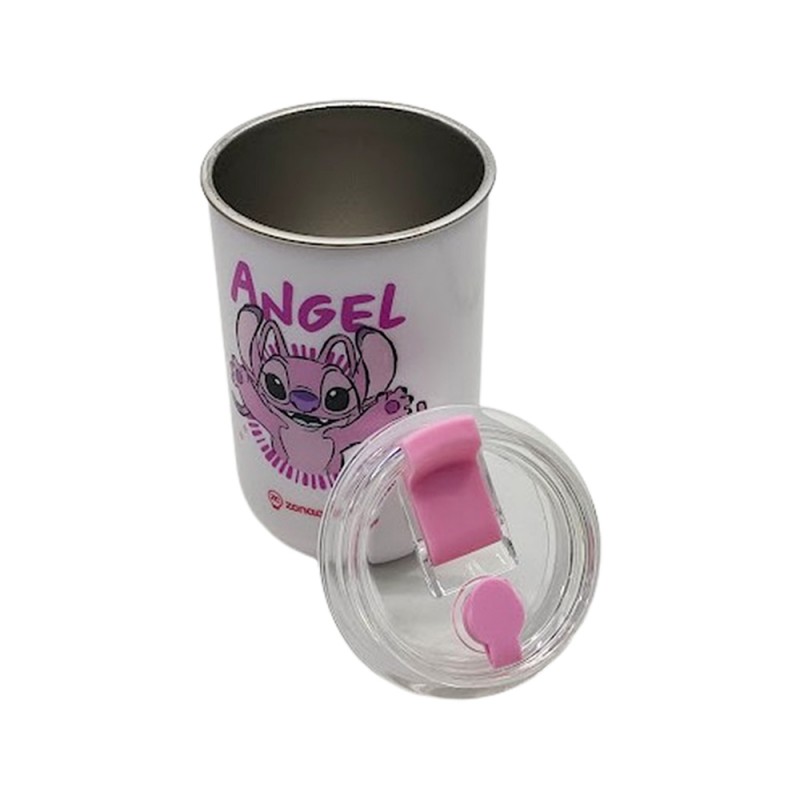 COPO COM CANUDO MODELO STITCH E ANGEL NAMORADOS EM PLÁSTICO 300ML REF: 10026386 COPO COM CANUDO MODELO STITCH E ANGEL NAMORADOS EM PLÁSTICO 300ML REF: 10026386