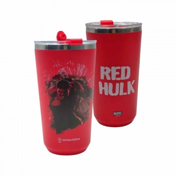 COPO MODELO RED HULK COM TAMPA EM PLÁSTICO 500ML REF: 10026488 COPO MODELO RED HULK COM TAMPA EM PLÁSTICO 500ML REF: 10026488