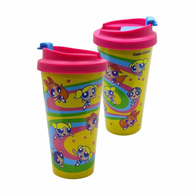 COPO VIAGEM MODELO MENINAS SUPER PODEROSAS COM TAMPA EM PLÁSTICO 500ML REF: 186379999 COPO VIAGEM MODELO MENINAS SUPER PODEROSAS COM TAMPA EM PLÁSTICO 500ML REF: 186379999