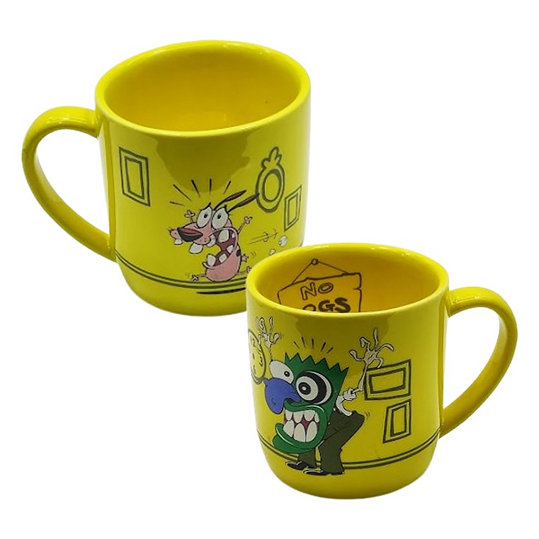 CANECA CLUB MODELO CÃO CORAGEM SUSTO EM CERÂMICA 350ML REF: 190339999