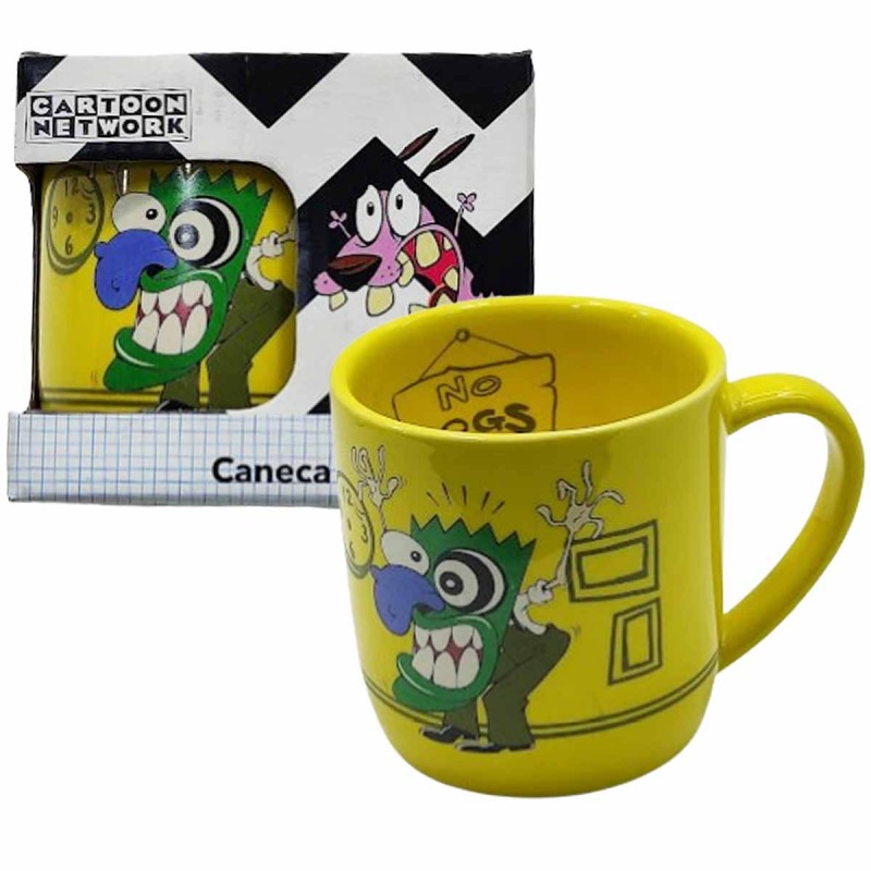 CANECA CLUB MODELO CÃO CORAGEM SUSTO EM CERÂMICA 350ML REF: 190339999