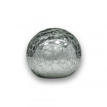 ENFEITE DECORATIVO MODELO BOLA DE PRATA EM VIDRO REF: BP06