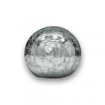 ENFEITE DECORATIVO MODELO BOLA DE PRATA EM VIDRO REF: BP08 ENFEITE DECORATIVO MODELO BOLA DE PRATA EM VIDRO REF: BP08