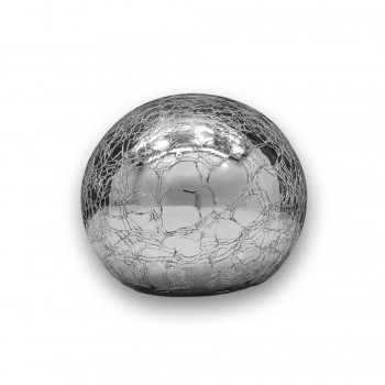 ENFEITE DECORATIVO MODELO BOLA DE PRATA EM VIDRO REF: BP10