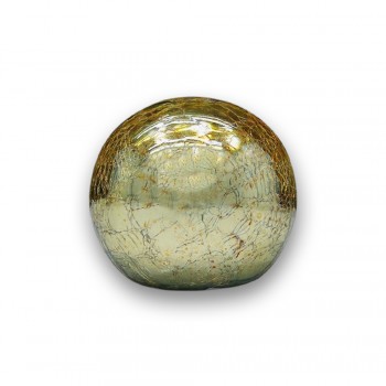 ENFEITE DECORATIVO MODELO BOLA DE OURO EM VIDRO REF: BO 8 ENFEITE DECORATIVO MODELO BOLA DE OURO EM VIDRO REF: BO 8