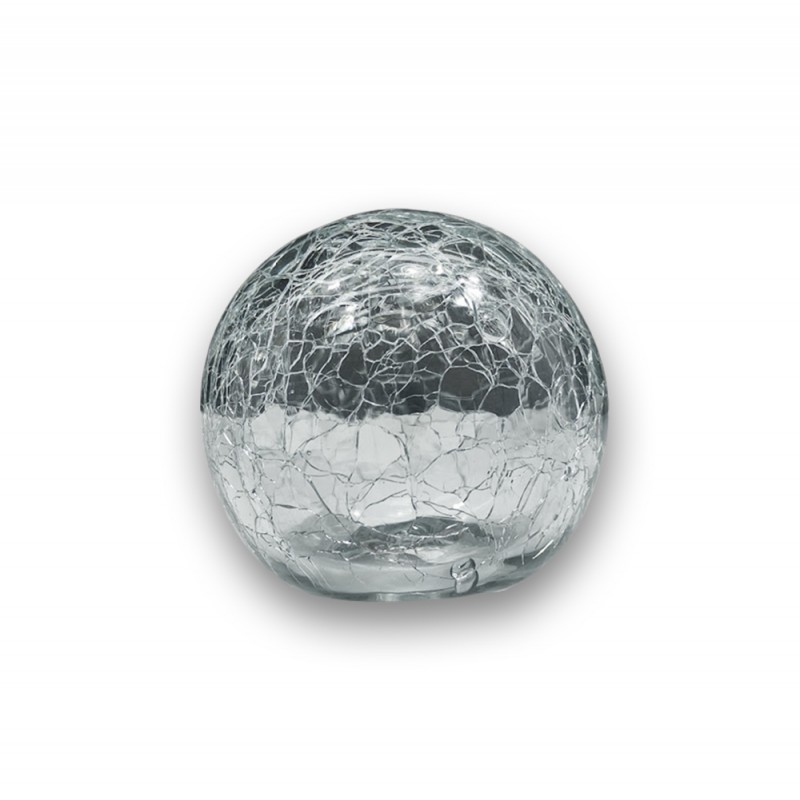 ENFEITE DECORATIVO MODELO BOLA TRANSPARENTE EM VIDRO REF: BC6