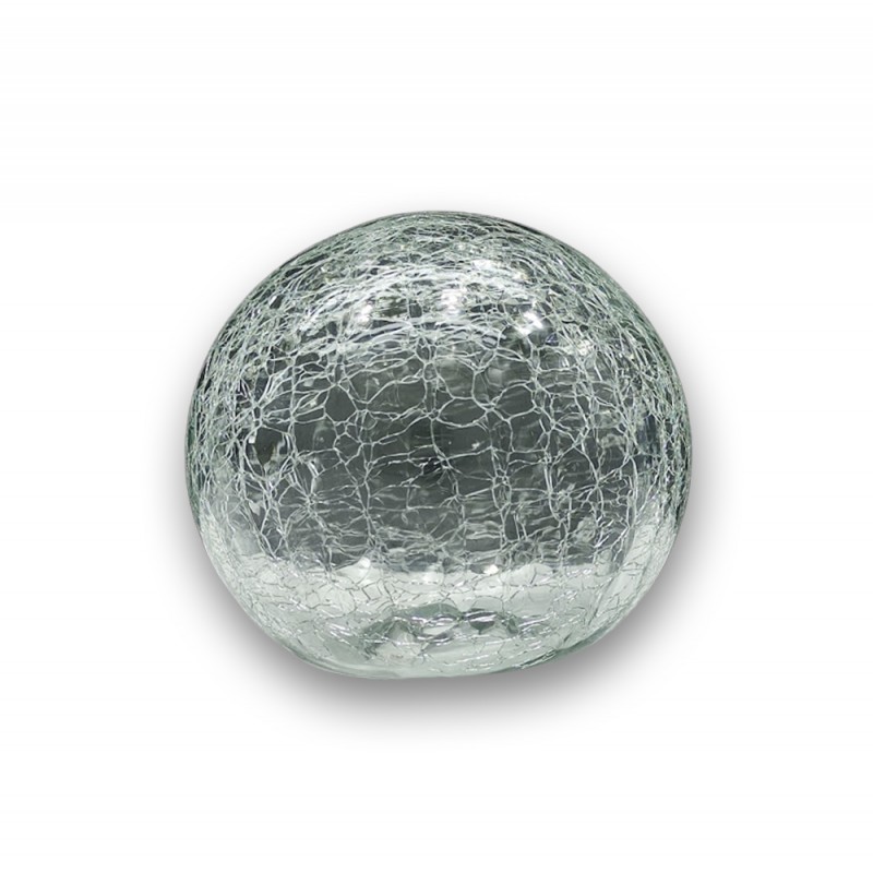 ENFEITE DECORATIVO MODELO BOLA TRANSPARENTE EM VIDRO REF: BC10