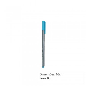 CANETA FINELINER AZUL TURQUEZA UNIDADE REF: 334-34 CANETA FINELINER AZUL TURQUEZA UNIDADE REF: 334-34