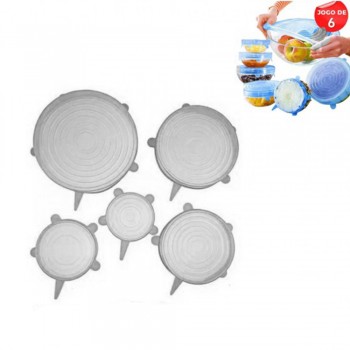 CONJ 6 TAMPAS TRANSPARENTE CONJ 6 TAMPAS TRANSPARENTE