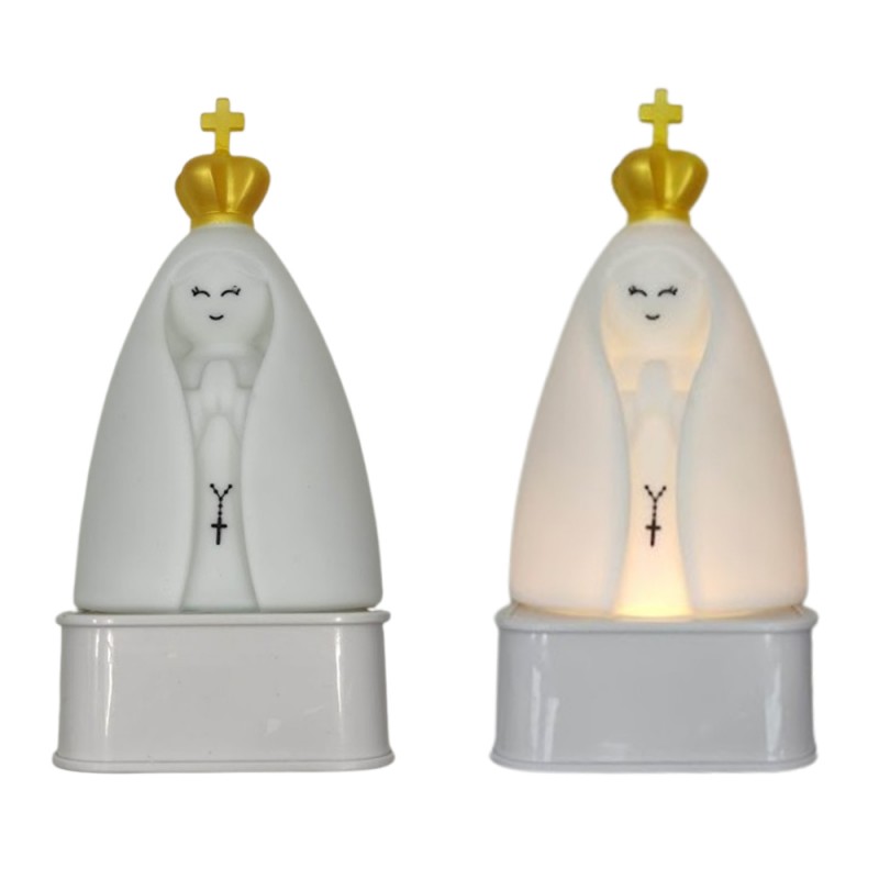 LUMINÁRIA DECORATIVA NOSSA SENHORA COM SUPORTE EM PLÁSTICO REF: JD3010 LUMINÁRIA DECORATIVA NOSSA SENHORA COM SUPORTE EM PLÁSTICO REF: JD3010