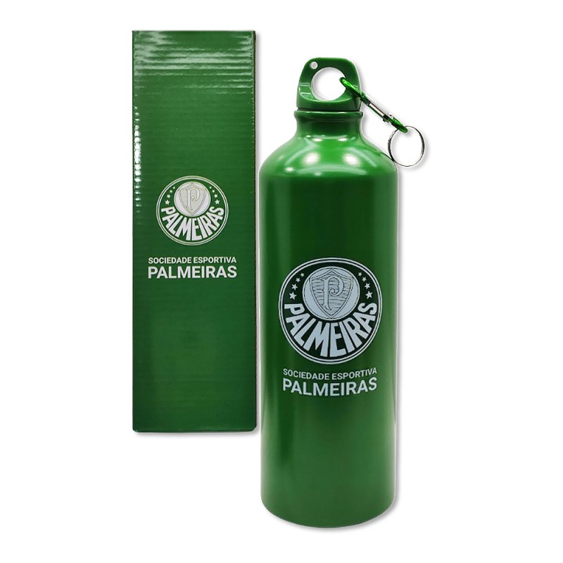 GARRAFA DE ALUMÍNIO MODELO PALMEIRAS REF: QH075-3 GARRAFA DE ALUMÍNIO MODELO PALMEIRAS REF: QH075-3