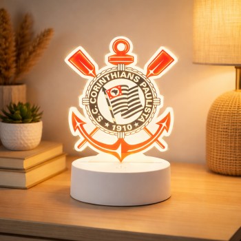 LUMINÁRIA DE PLÁSTICO VIA USB MODELO CORINTHIANS REF: JD3077-1 LUMINÁRIA DE PLÁSTICO VIA USB MODELO CORINTHIANS REF: JD3077-1