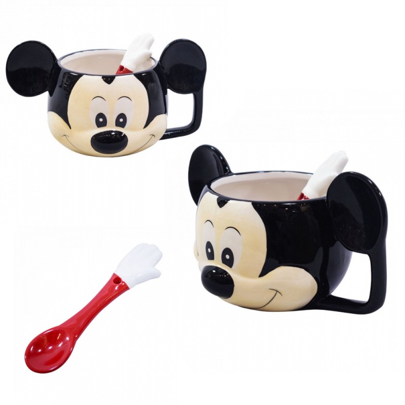 CANECA 3D MICKEY COM COLHER 280ML REF: DYFS19-MK2 CANECA 3D MICKEY COM COLHER 280ML REF: DYFS19-MK2