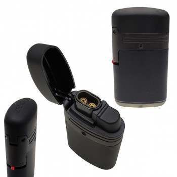 ACENDEDOR ZENGAZ DOUBLE JET PRETO REF: ZL-2A
