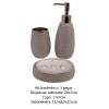 KIT BANHEIRO PORCELANA ROSA C/ 3PÇS REF: SXTE-5188