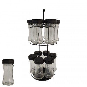 PORTA TEMPERO EM METAL COM 12 POTES REF: BRJC-10183 PORTA TEMPERO EM METAL COM 12 POTES REF: BRJC-10183