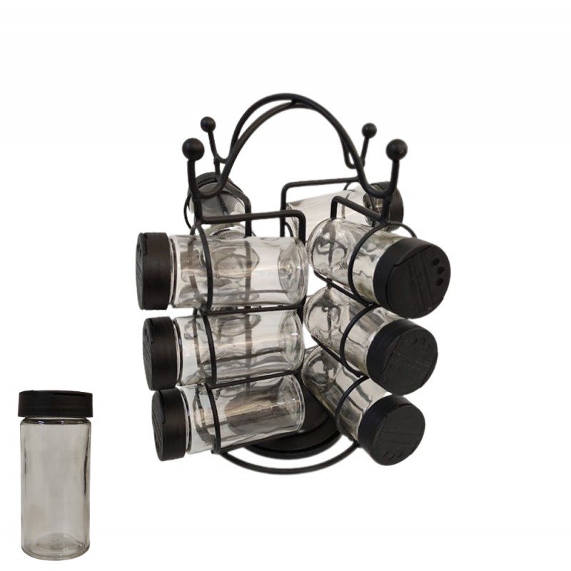 PORTA TEMPERO EM METAL COM 12 POTES REF: BRJC-10185 PORTA TEMPERO EM METAL COM 12 POTES REF: BRJC-10185