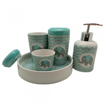 KIT DE BANHEIRO 5PCS AZUL REF: BRHW-10478 KIT DE BANHEIRO 5PCS AZUL REF: BRHW-10478