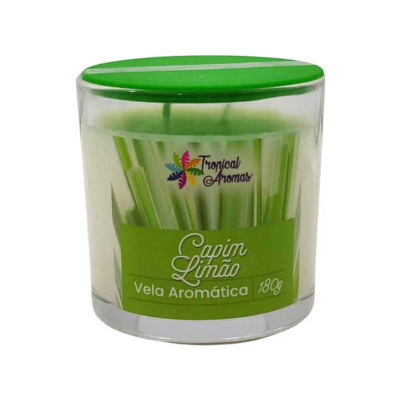 VELA DECORATIVA AROMÁTICA DE CAPIM LIMÃO EM VIDRO 180G REF: 5939170 VELA DECORATIVA AROMÁTICA DE CAPIM LIMÃO EM VIDRO 180G REF: 5939170