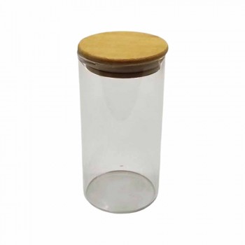 POTE DE VIDRO REDONDO COM TAMPA EM BAMBU 350ML REF: 6055 POTE DE VIDRO REDONDO COM TAMPA EM BAMBU 350ML REF: 6055