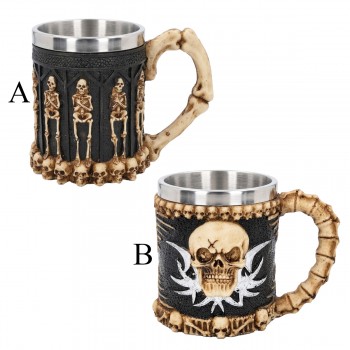 CANECA MEDIEVAL 430ML MODELO CAVEIRA DE INOX REF: CZ-01 CANECA MEDIEVAL 430ML MODELO CAVEIRA DE INOX REF: CZ-01