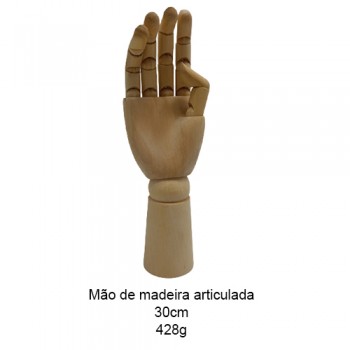 MÃO DE MADEIRA ARTICULÁVEL 30CM REF: M12 MÃO DE MADEIRA ARTICULÁVEL 30CM REF: M12