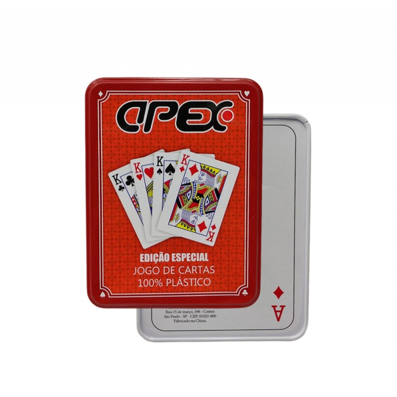 BARALHO NA LATA COM 2 DECKS REF: PPK1028 BARALHO NA LATA COM 2 DECKS REF: PPK1028