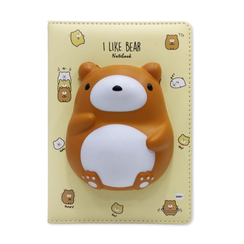 CADERNO COM CAPA SQUISHY MODELO URSO COM 128 FOLHAS REF: APIG6049 CADERNO COM CAPA SQUISHY MODELO URSO COM 128 FOLHAS REF: APIG6049